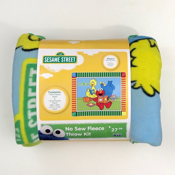 sesame street plush blanket